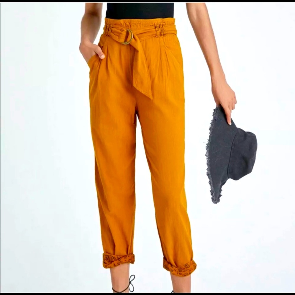 Anthropologie Belted Pants